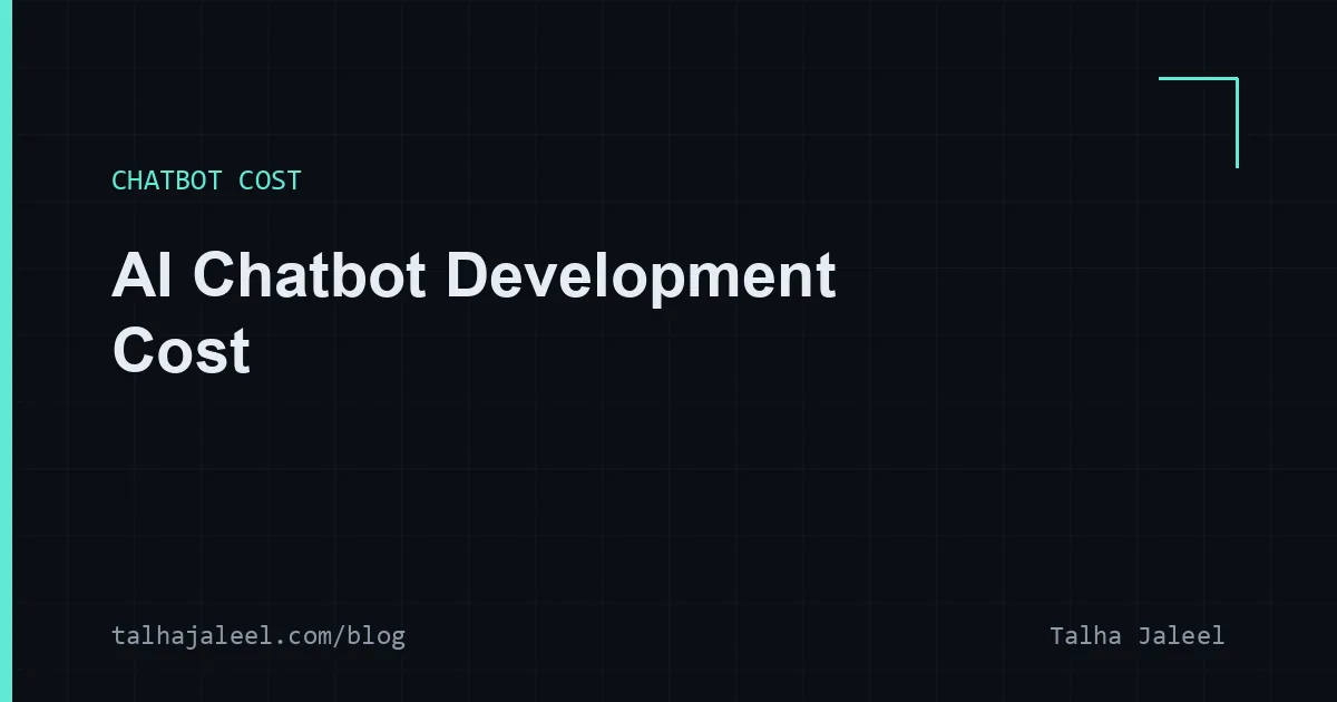 AI chatbot development cost breakdown cover