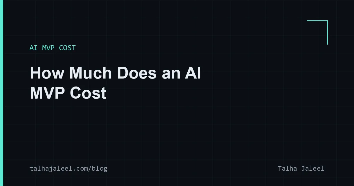 How much does an AI MVP cost cover