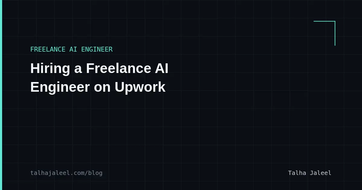 Hiring a freelance AI engineer on Upwork guide cover