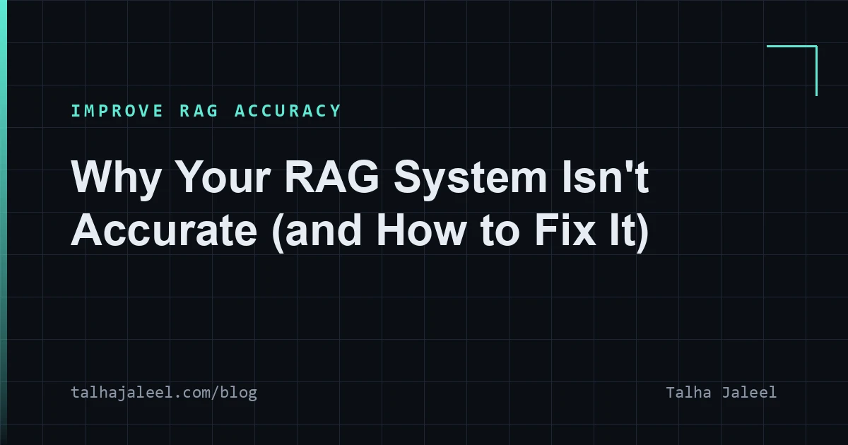 Improve RAG accuracy and retrieval quality cover