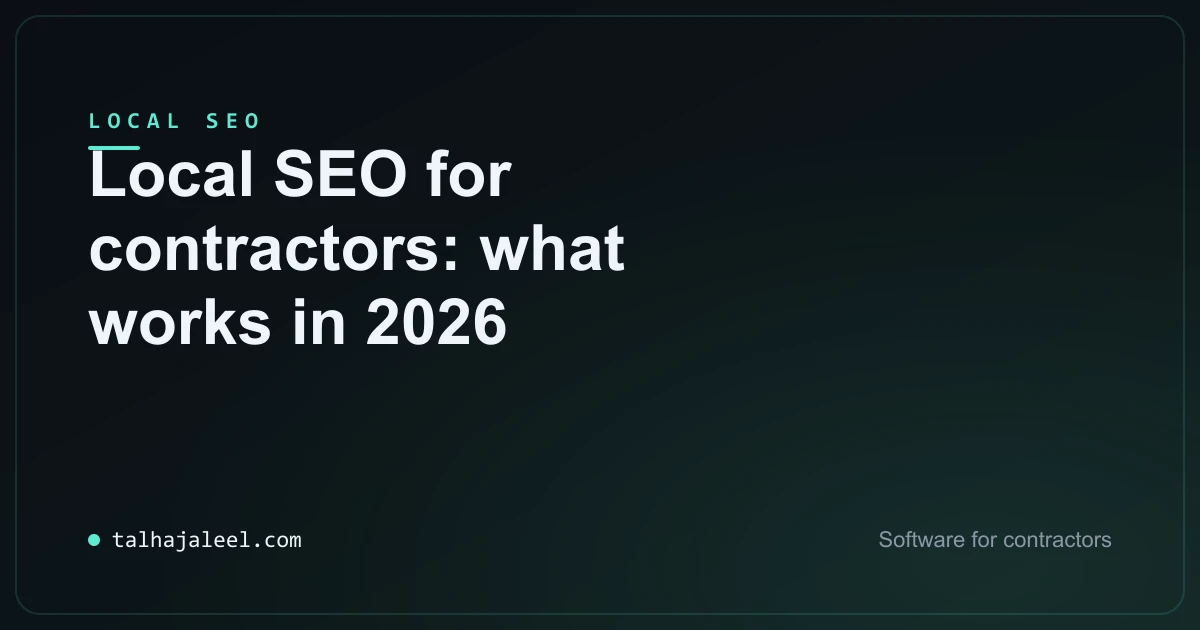 Local SEO for contractors in 2026 cover
