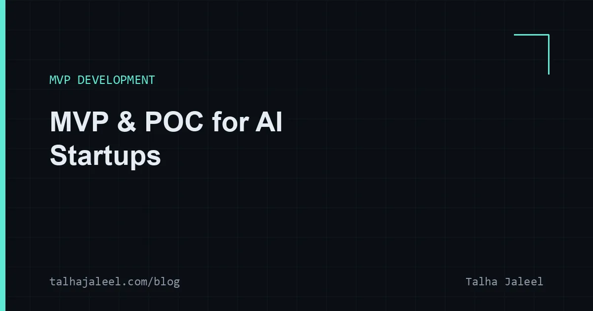 MVP and POC development for AI startups cover