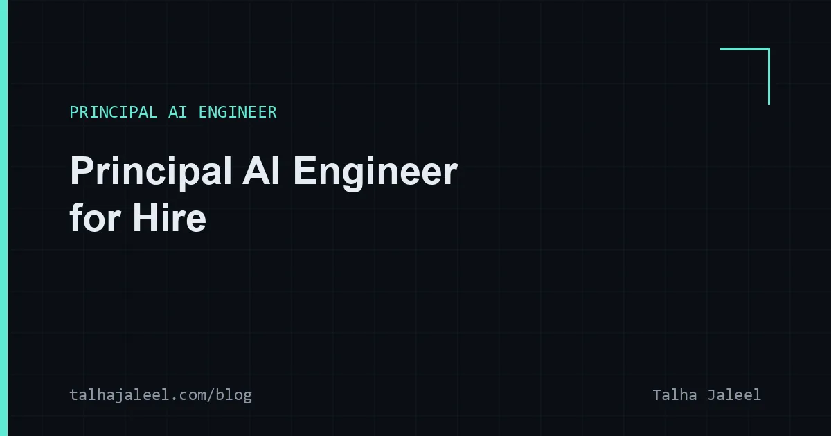 Principal AI Engineer for hire cover