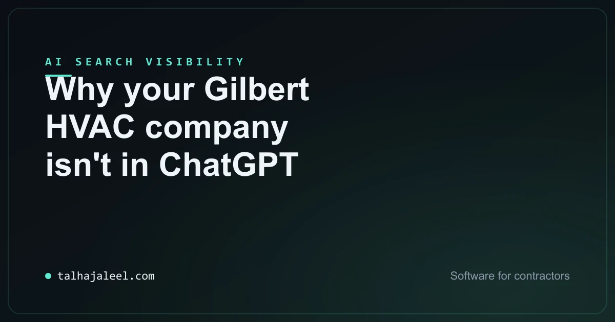 A phone showing an AI assistant answering a question about the best HVAC company in Gilbert, Arizona