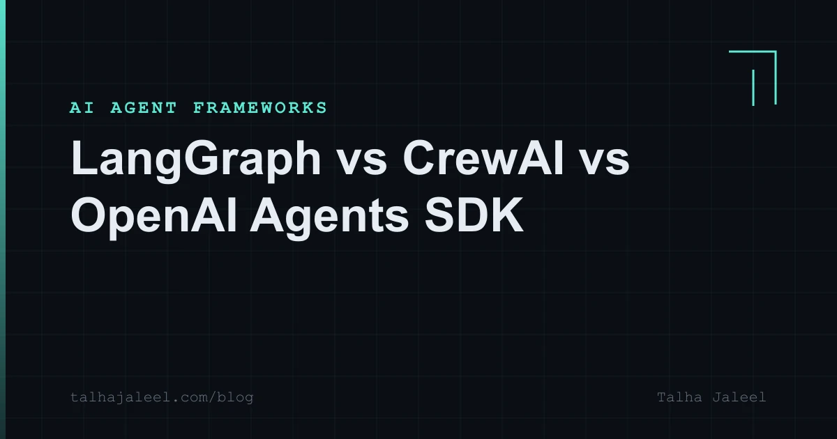LangGraph vs CrewAI vs OpenAI Agents SDK comparison cover