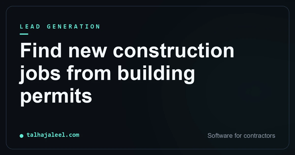 Contractor reviewing new building permits on a tablet at a construction site