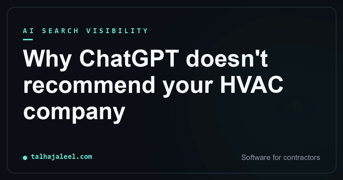 HVAC company owner checking whether ChatGPT recommends their business