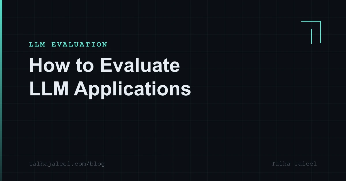 How to evaluate LLM applications guide cover