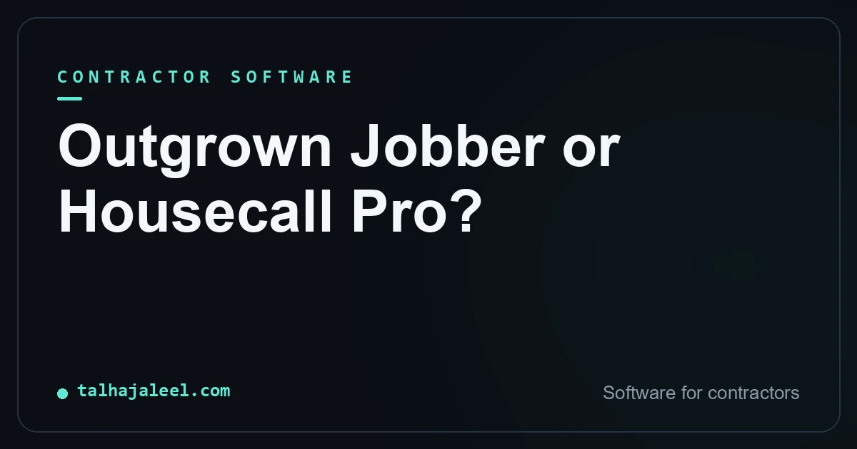 Contractor office manager comparing field service software options