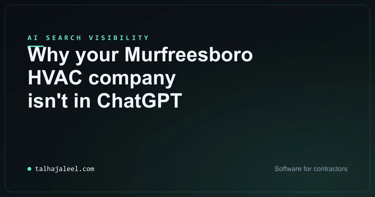 A phone showing an AI assistant answering a question about the best HVAC company in Murfreesboro, Tennessee